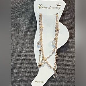 Chloe Fashion Crystal Ankle Bracelet.